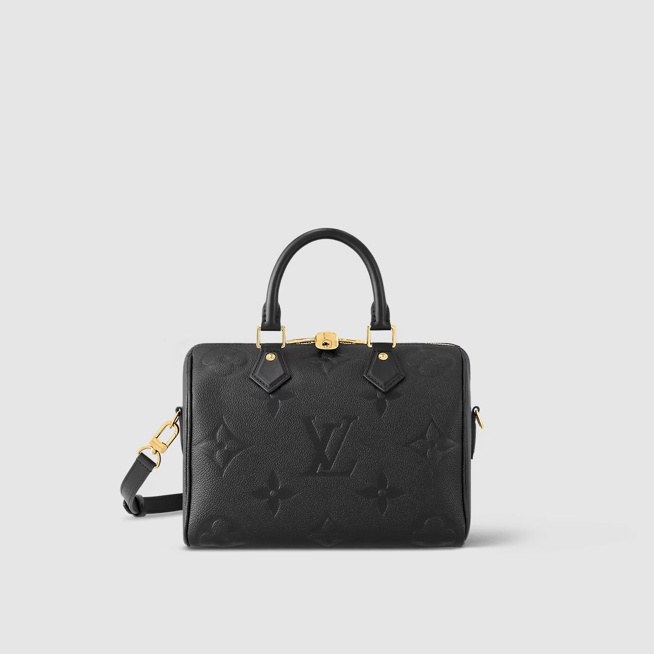 Túi Louis Vuitton Speedy Bandoulière 25 Nữ Monogram Đen